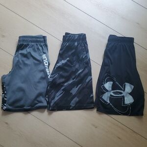 Under Armour Kids' Gray and Black Shorts Trio
